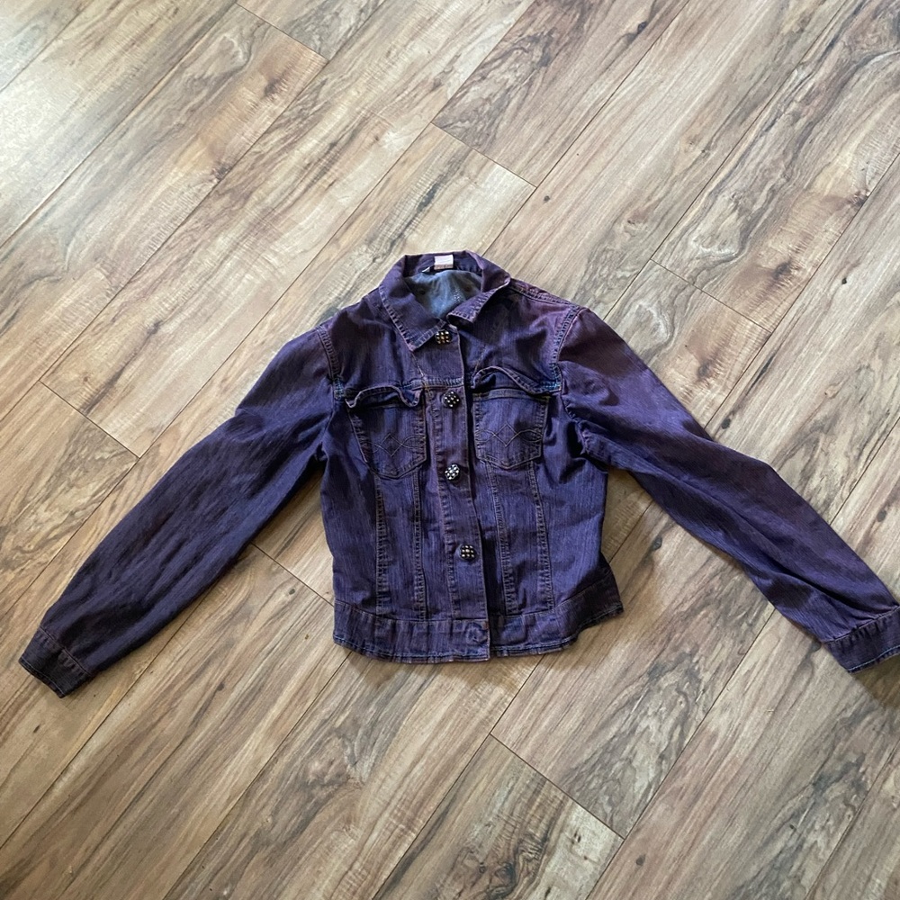 Denim jacket purple